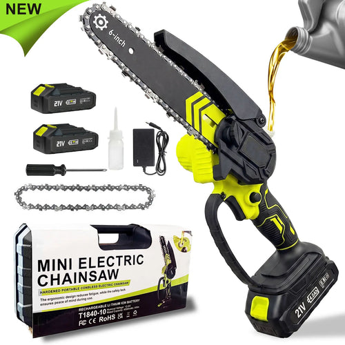 Brushless Mini Chainsaw - Cordless Electric Saw for Wood Cutting