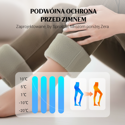 WarmEase™ Damskie Spodnie Termiczne z Wysokim Stanem