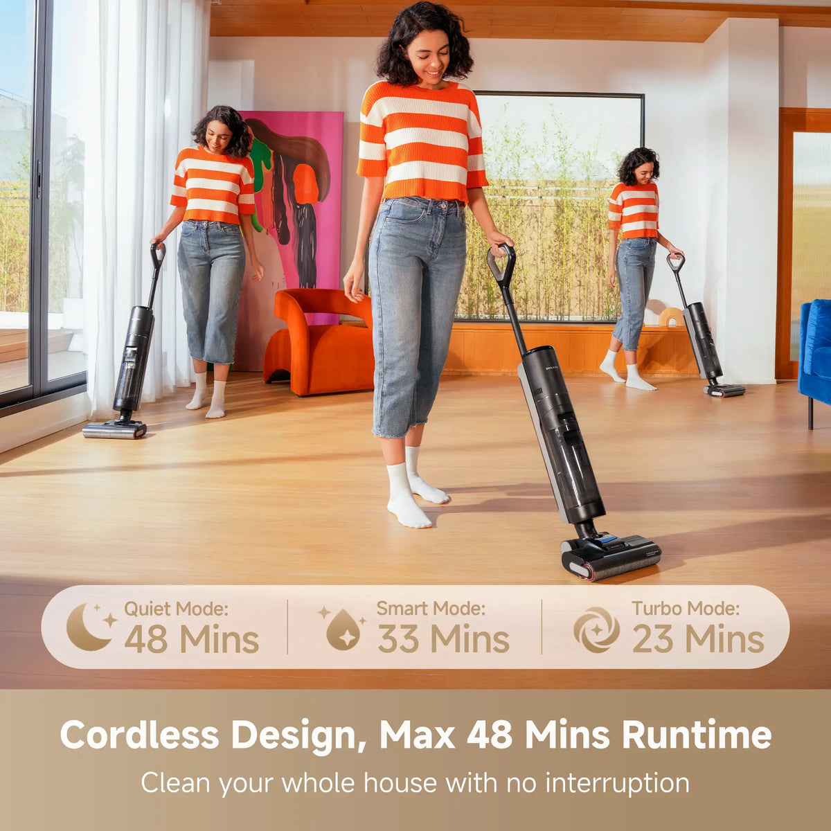DREAME G10 Pro Lite Wet Dry Vacuum Cleaner, Cordless Vacuum Mop All in One with Auto Self-Cleaning, Cordless Floor Cleaner Machine for Hard Floors, Edge Cleaning Wet Dry Vacuum,back to school,back to school haul