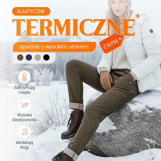 WarmEase™ Damskie Spodnie Termiczne z Wysokim Stanem