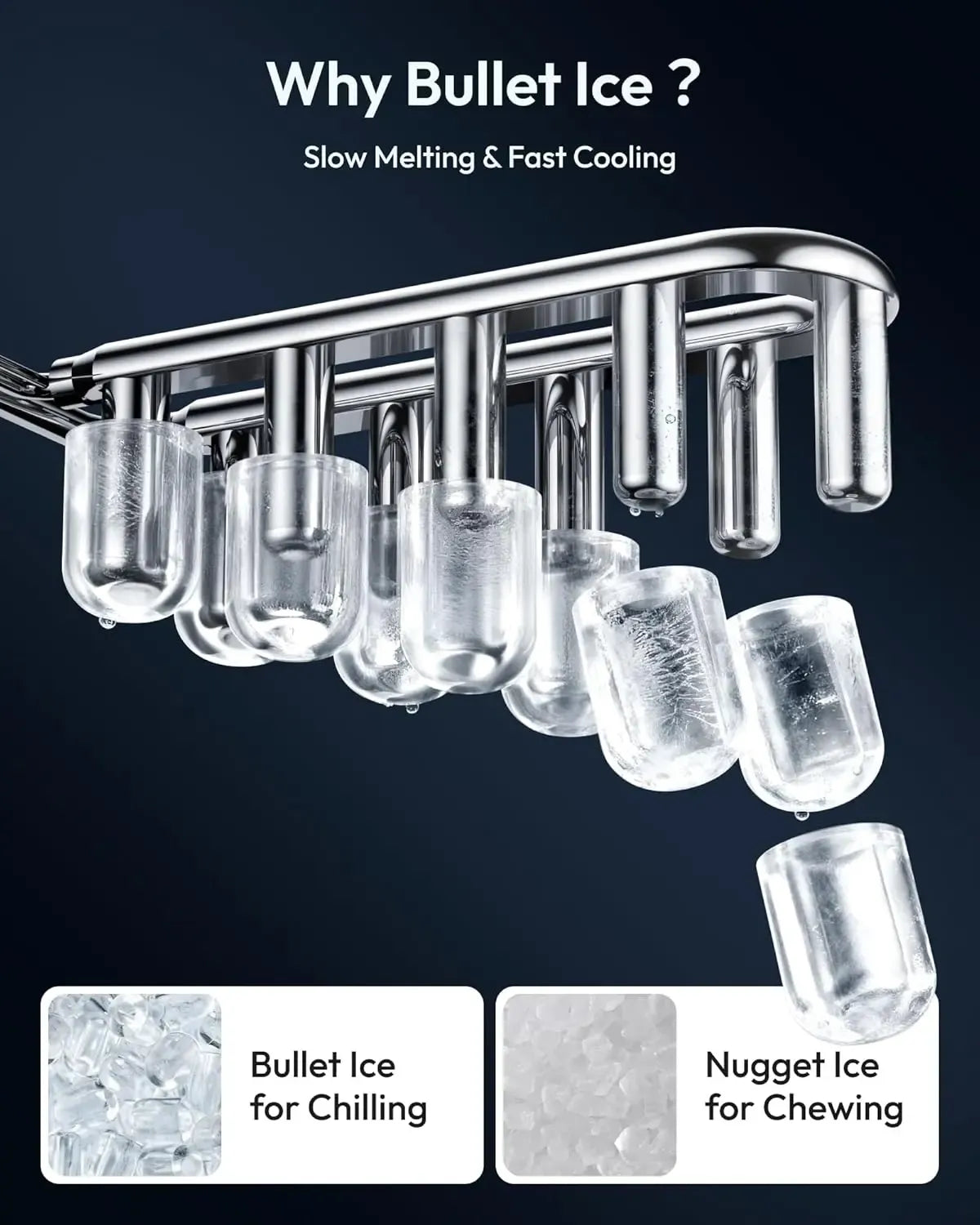 Lce Maker Countertop with Handle, 26lbs in 24Hrs, 9 Ice Cubes Ready in 6 Mins, Auto-Cleaning Portable Ice Maker with Basket and Scoop, for Home/Kitchen/Camping/RV. (2026 New Silver) Utensils