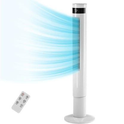 COWSAR 36" Tower Fan with Remote Control, 3 Modes, LED Display, 85° Oscillation, Portable Floor Bladeless Fan for Bedroom Living Rooms Home Office