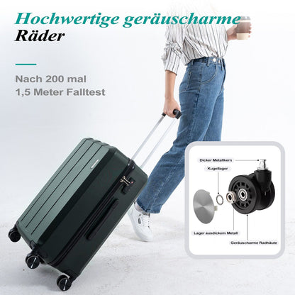 Koffer-Set (20", 24", 28") Trolley-Set 5-teilig Reiseset Rollenkoffer