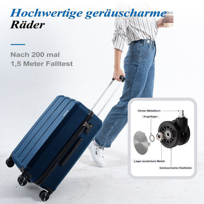 Koffer-Set (20", 24", 28") Trolley-Set 5-teilig Reiseset Rollenkoffer