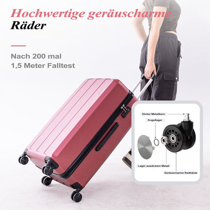 Koffer-Set (20", 24", 28") Trolley-Set 5-teilig Reiseset Rollenkoffer