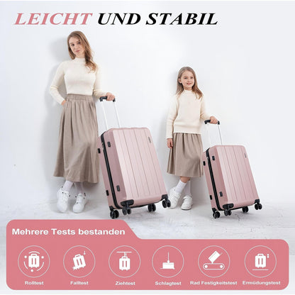 Koffer-Set (20", 24", 28") Trolley-Set 5-teilig Reiseset Rollenkoffer