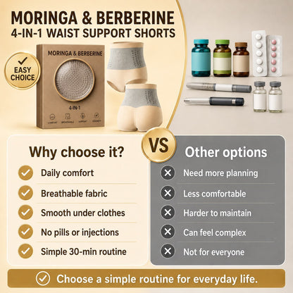 Ziptred™ 4-in-1 Moringa & Berberine Tummy Control Shaping Shorts