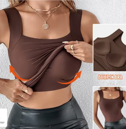 💖 SculptEase™ Débardeur Gainant avec Soutien-Gorge Intégré
