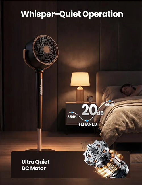 ⚡️ 72-HR CLEAROUT ⚡️ 120° Oscillating Standing Bedroom Fan ❄️
